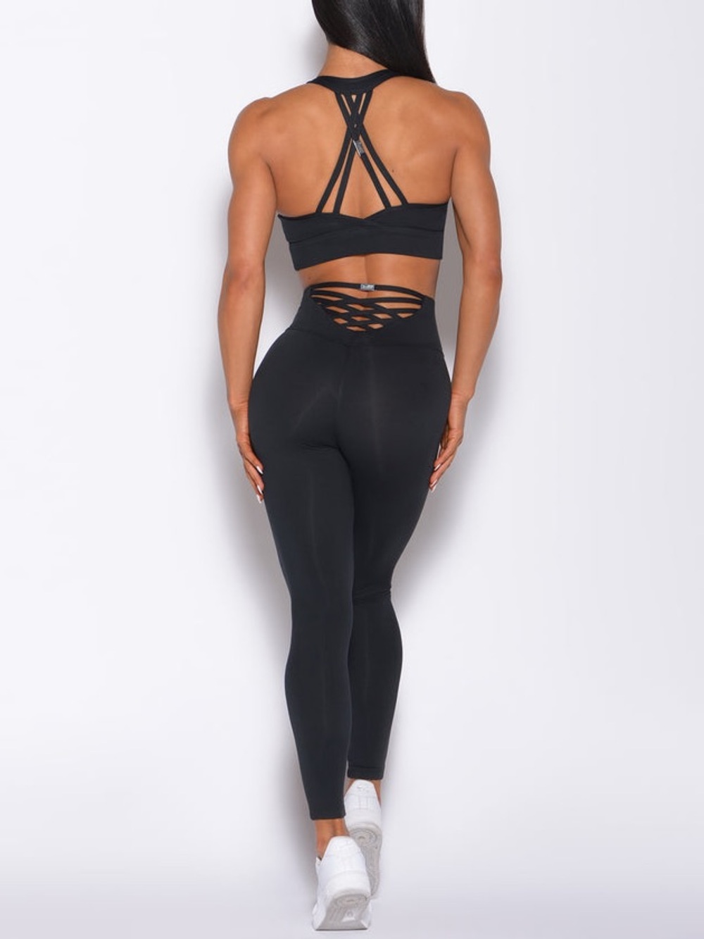 Bombshell Sportswear sexy back high rise leggings black small